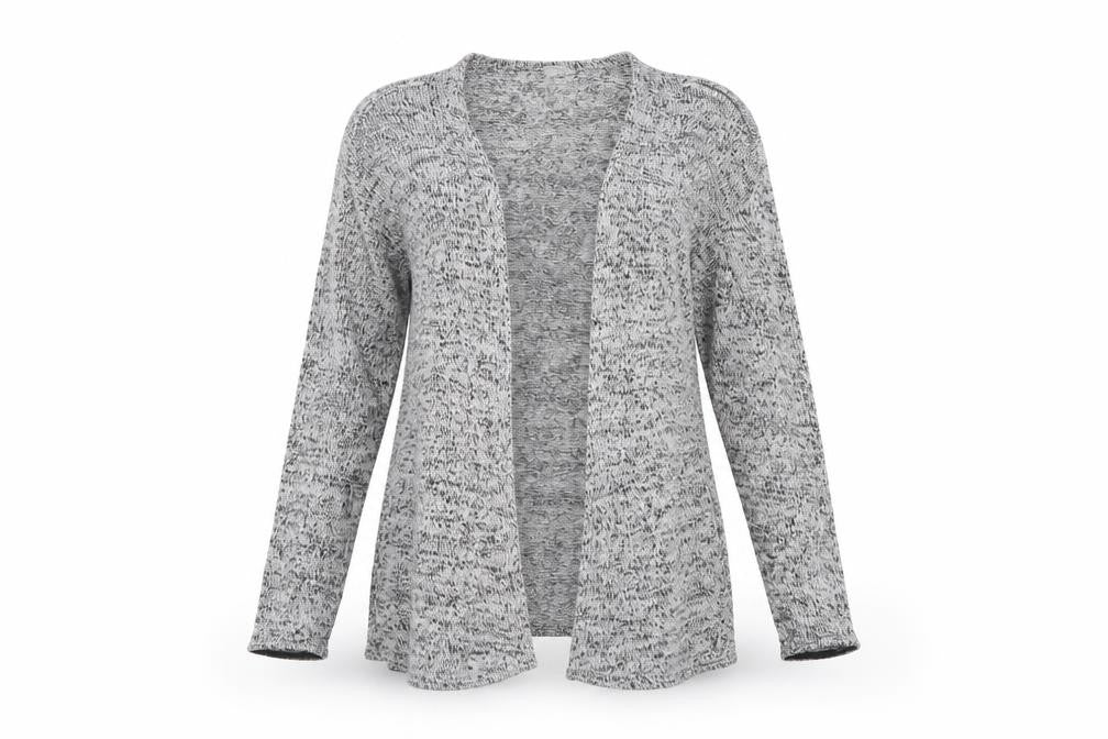 Divided Womens Grey Herringbone  Cardigan Jumper Size S