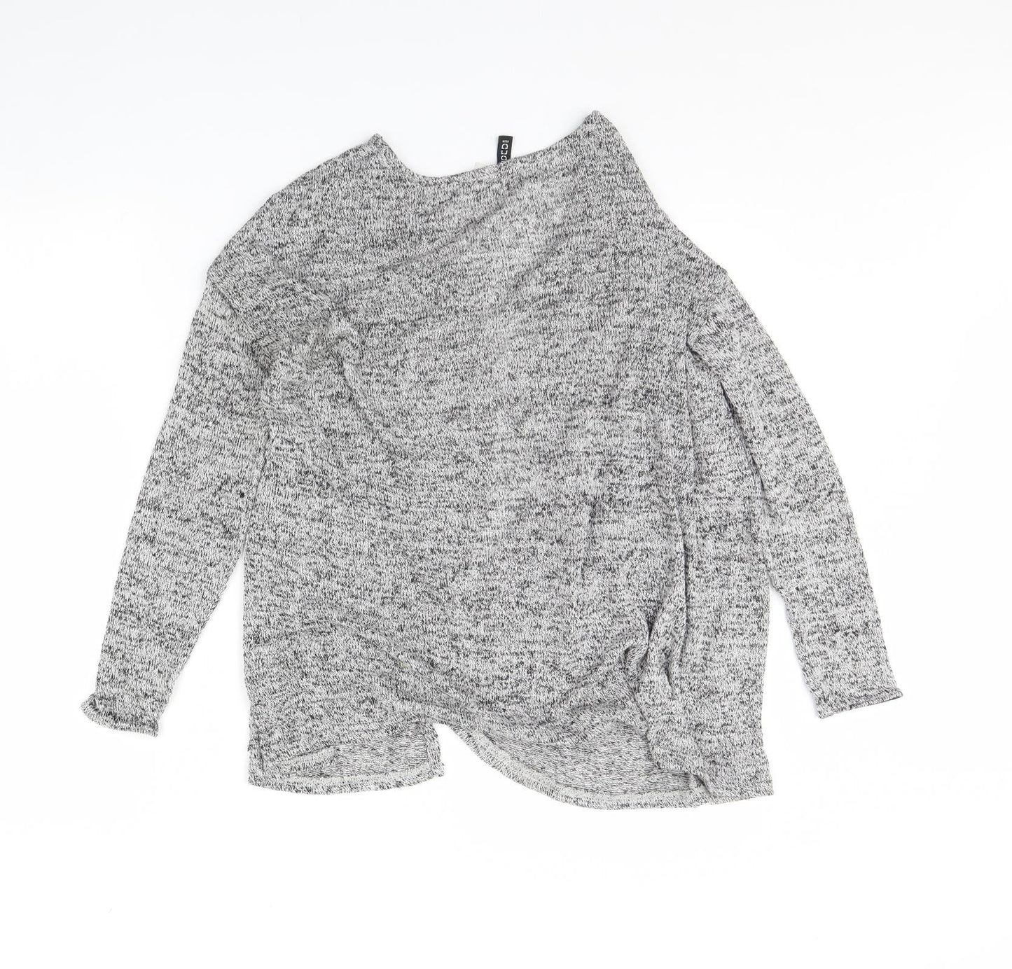 Divided Womens Grey Herringbone  Cardigan Jumper Size S