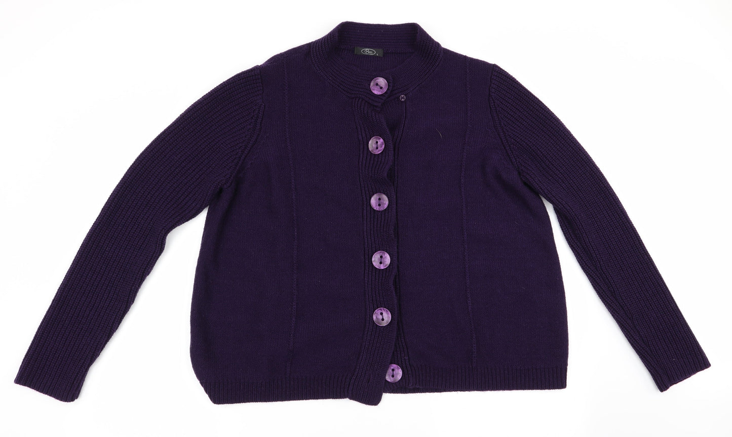 BM Womens Purple   Cardigan Jumper Size L