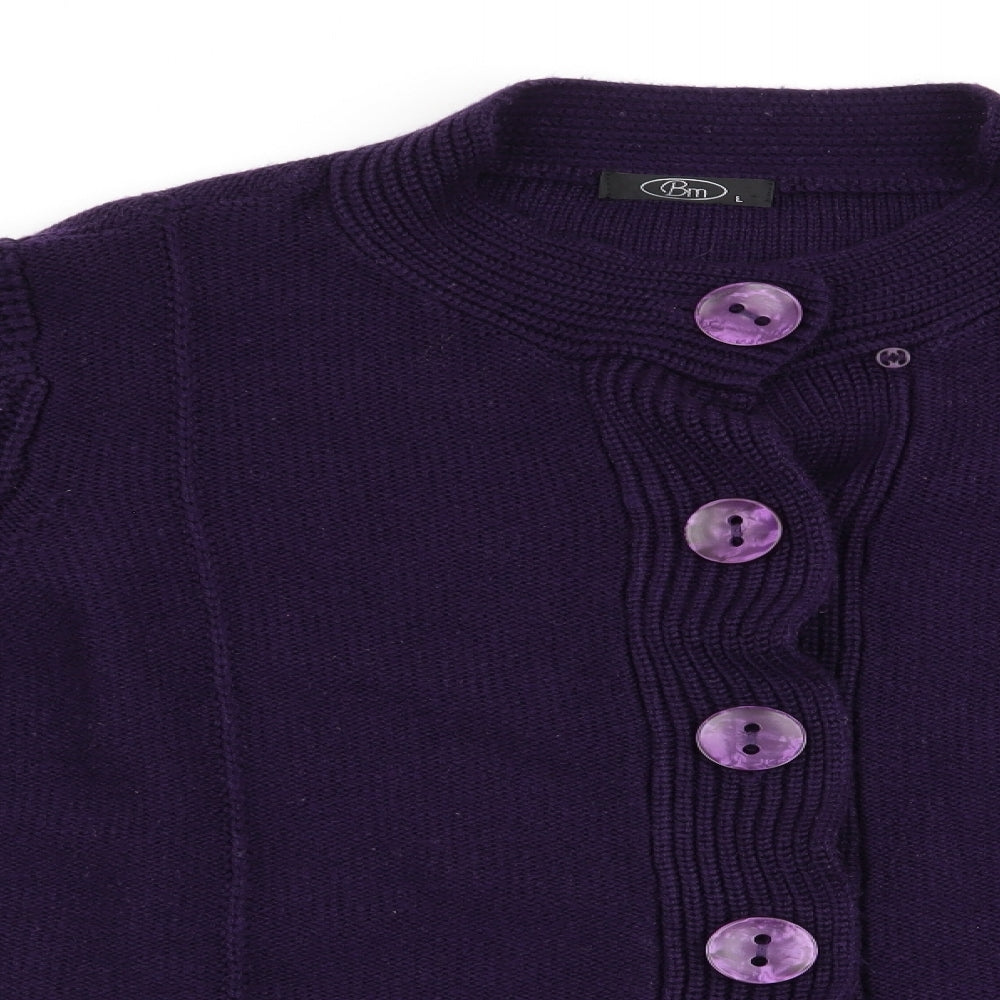 BM Womens Purple   Cardigan Jumper Size L