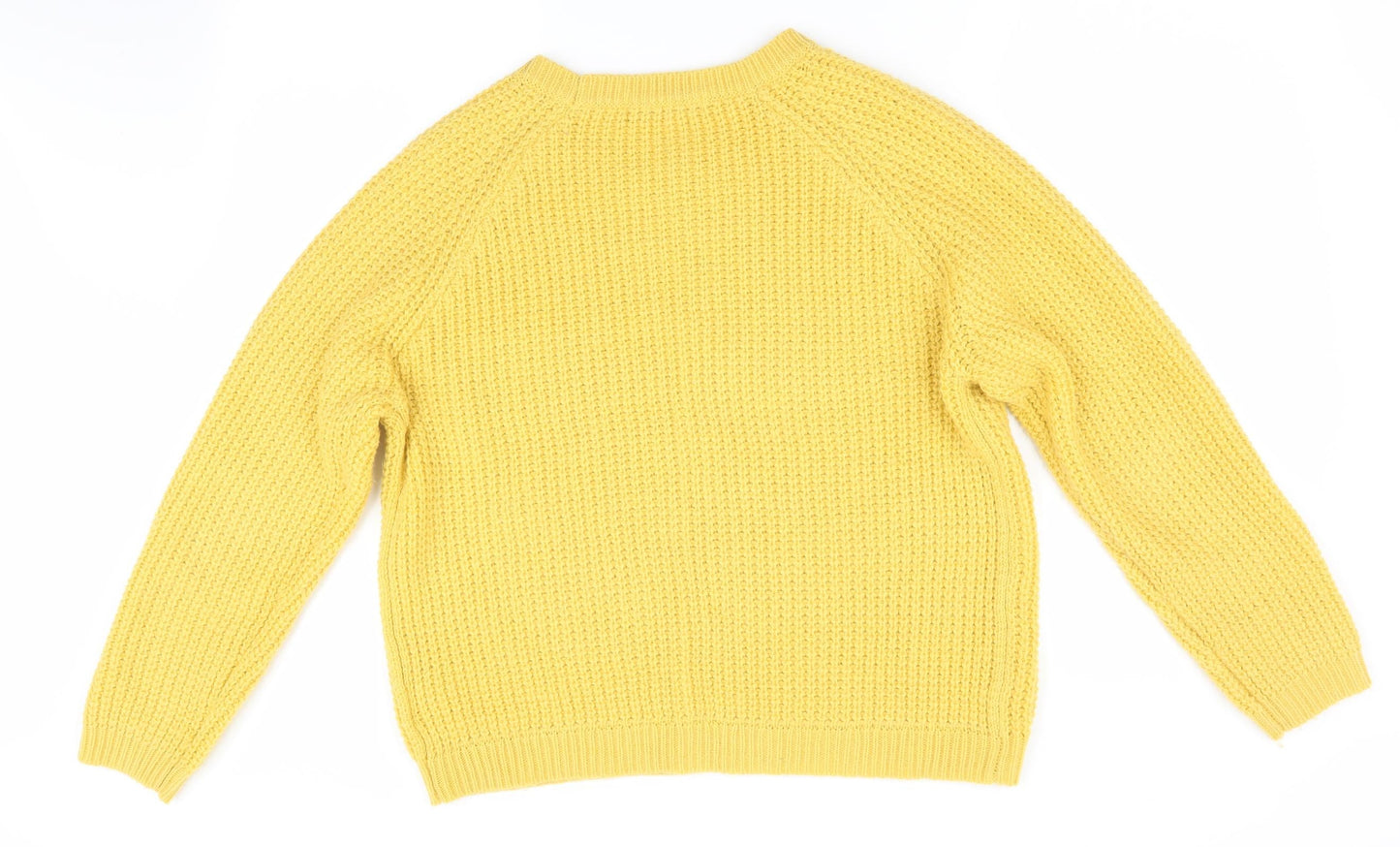 Marks and Spencer Womens Yellow   Pullover Jumper   - Chunky knit