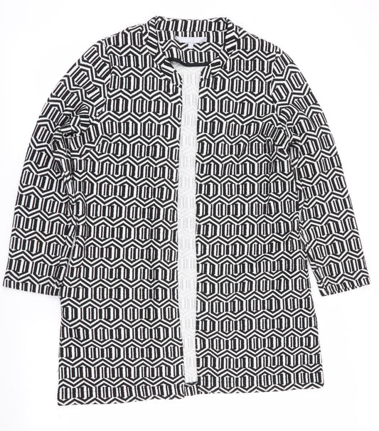 Redherring Womens Grey Geometric  Jacket  Size 14  - Longline Jacket