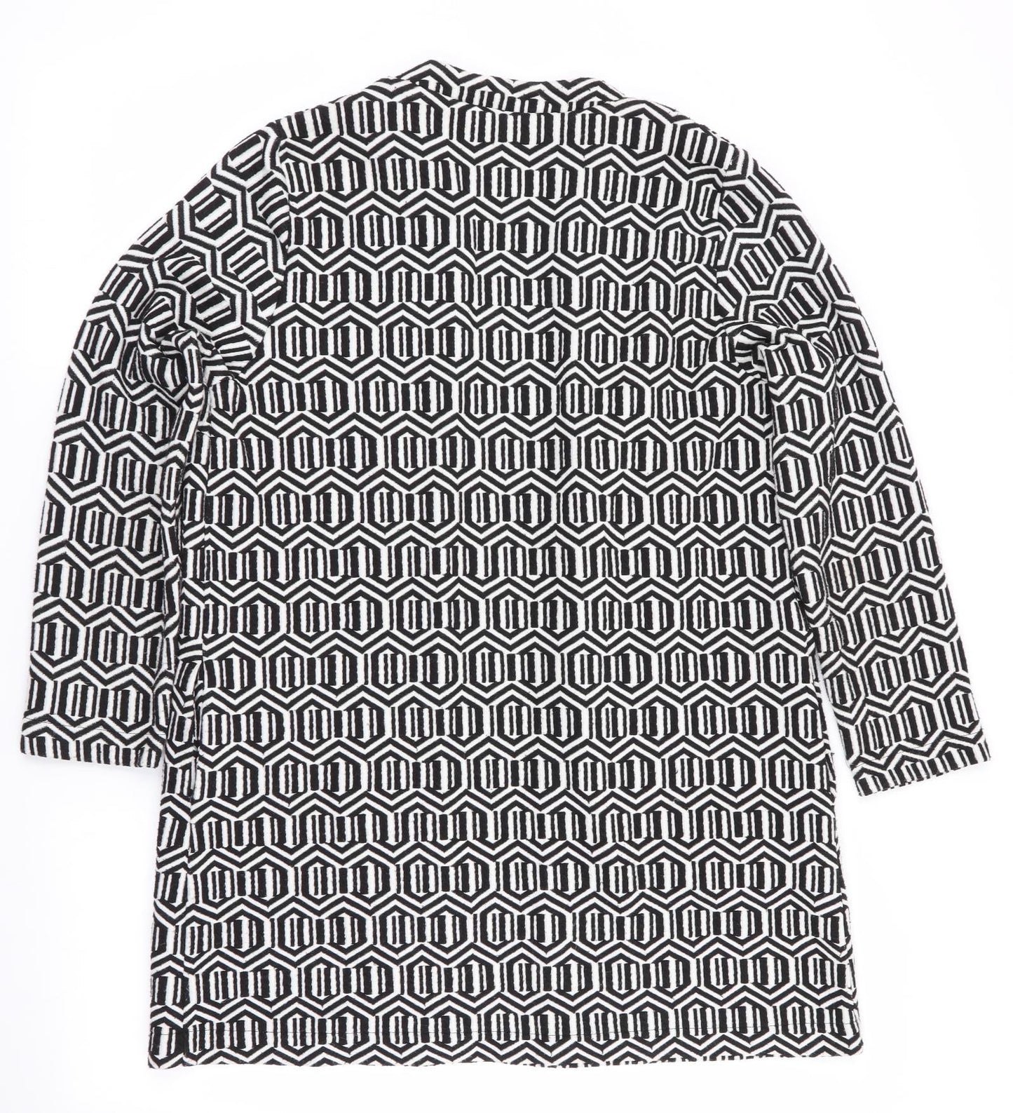 Redherring Womens Grey Geometric  Jacket  Size 14  - Longline Jacket