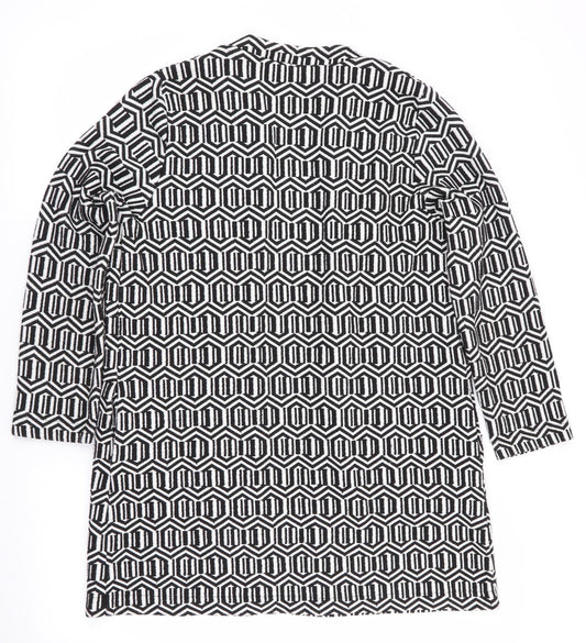 Redherring Womens Grey Geometric  Jacket  Size 14  - Longline Jacket