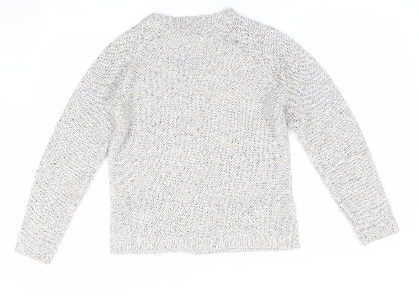 Dorothy Perkins Womens Grey   Cardigan Jumper Size 12  - Sequins all over