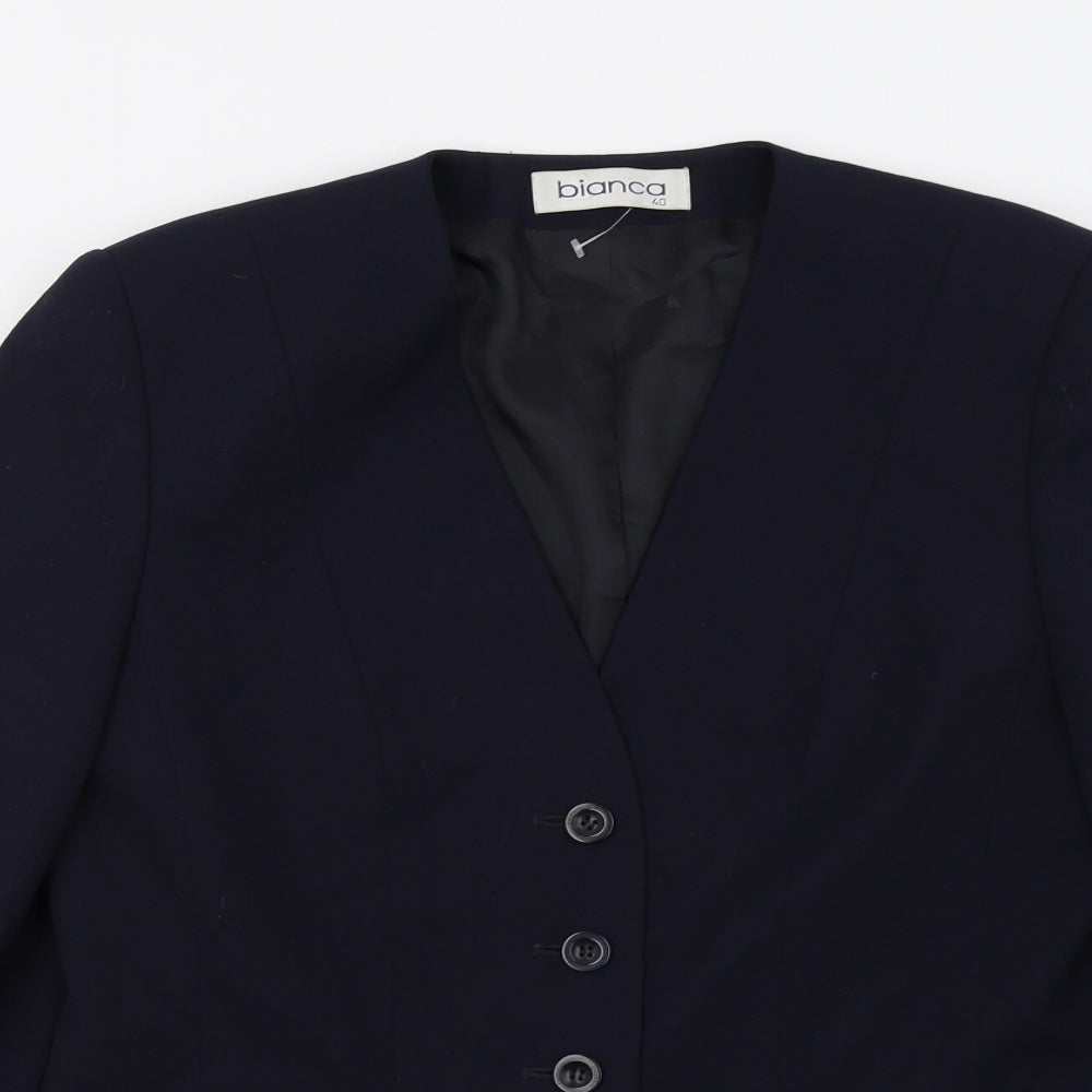 Bianca Womens Blue   Jacket Blazer Size 12