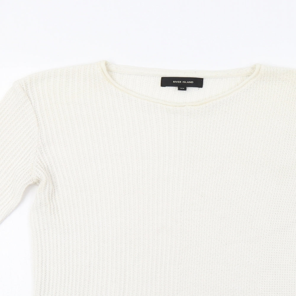 River Island Womens White   Pullover Jumper Size XS