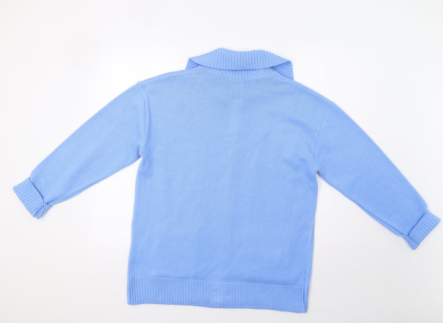 Monique Womens Blue   Full Zip Jumper Size L