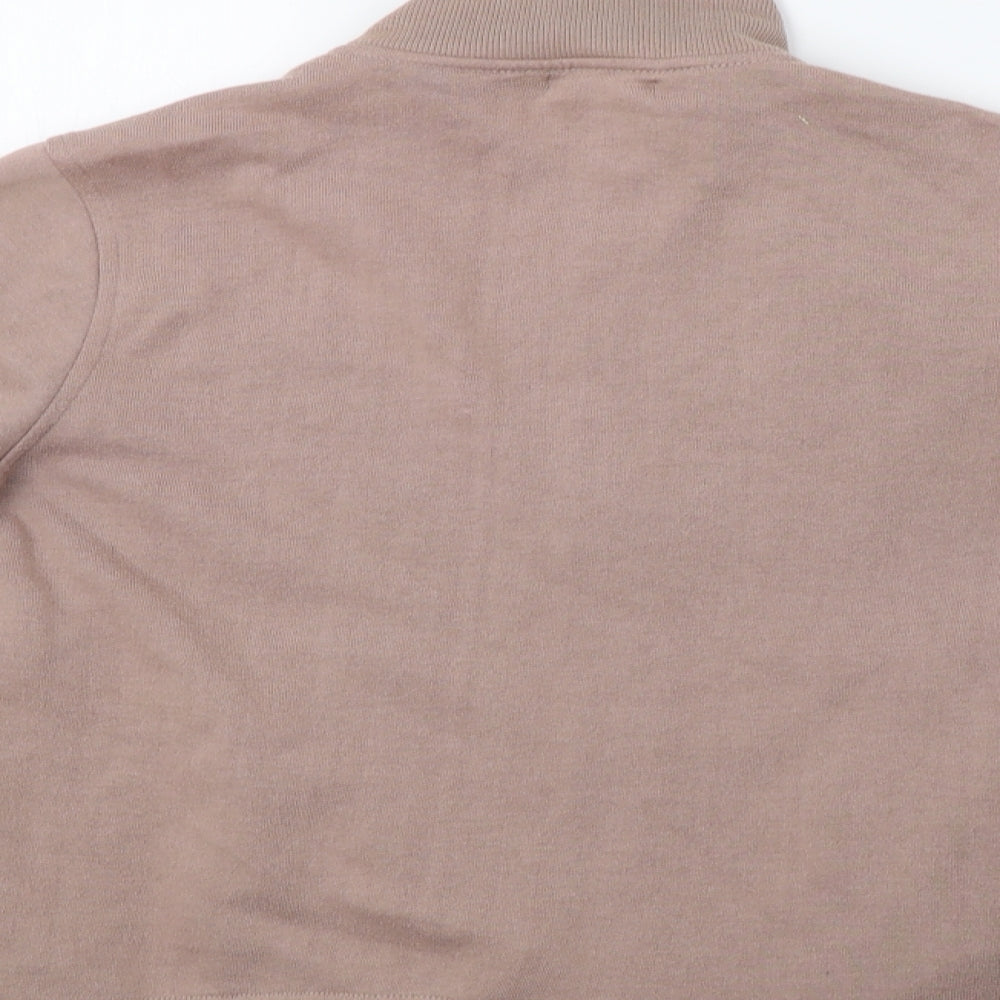 BM Womens Beige   Full Zip Sweatshirt Size S
