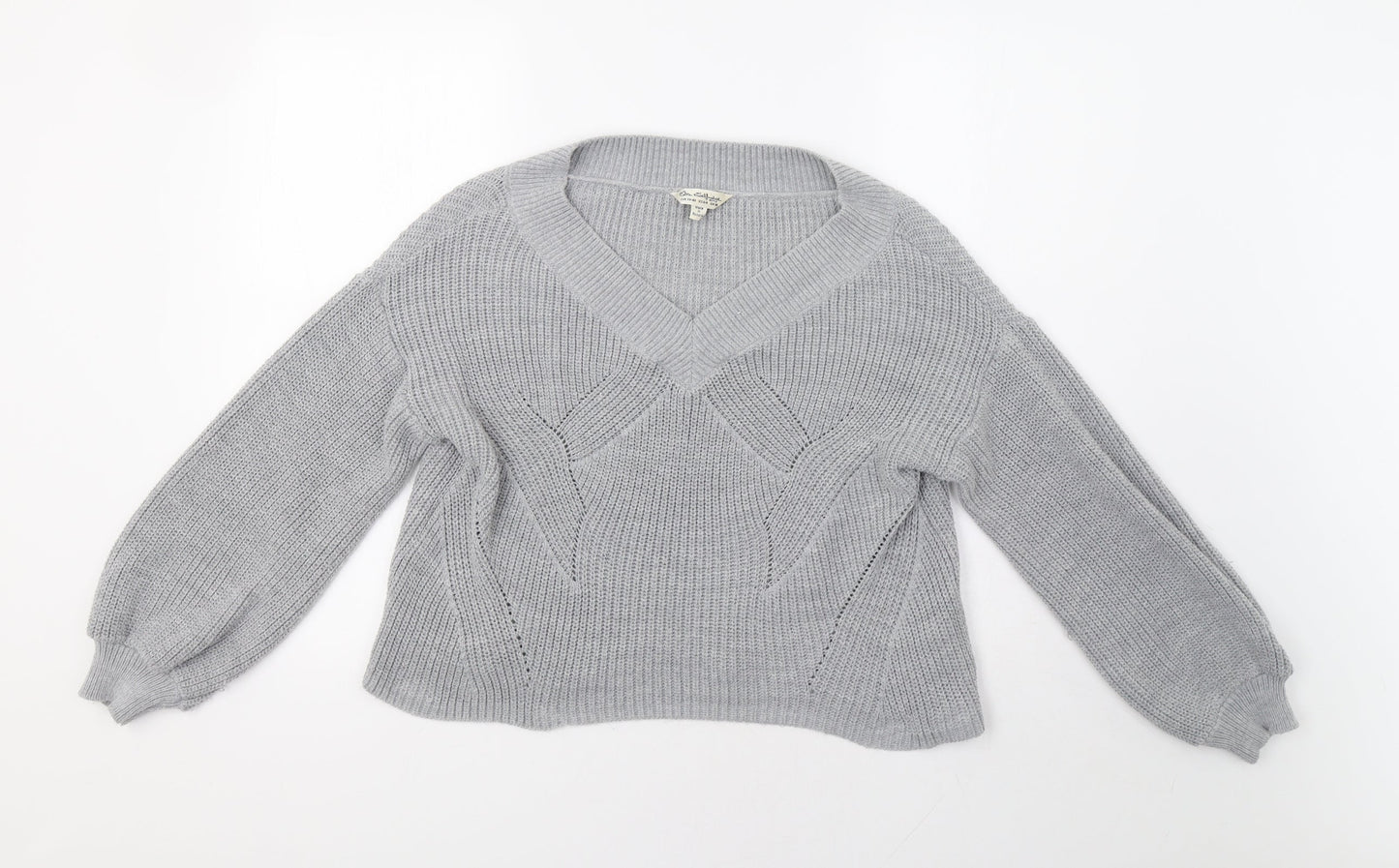 Miss Selfridge Womens Grey   Pullover Jumper Size M