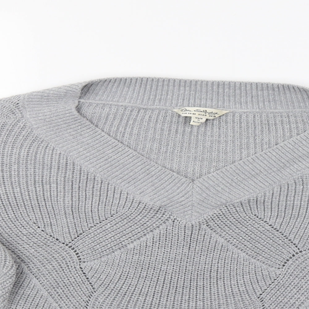 Miss Selfridge Womens Grey   Pullover Jumper Size M