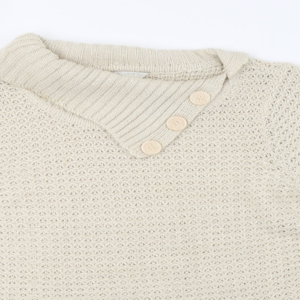 BHS Womens Beige   Pullover Jumper Size 16