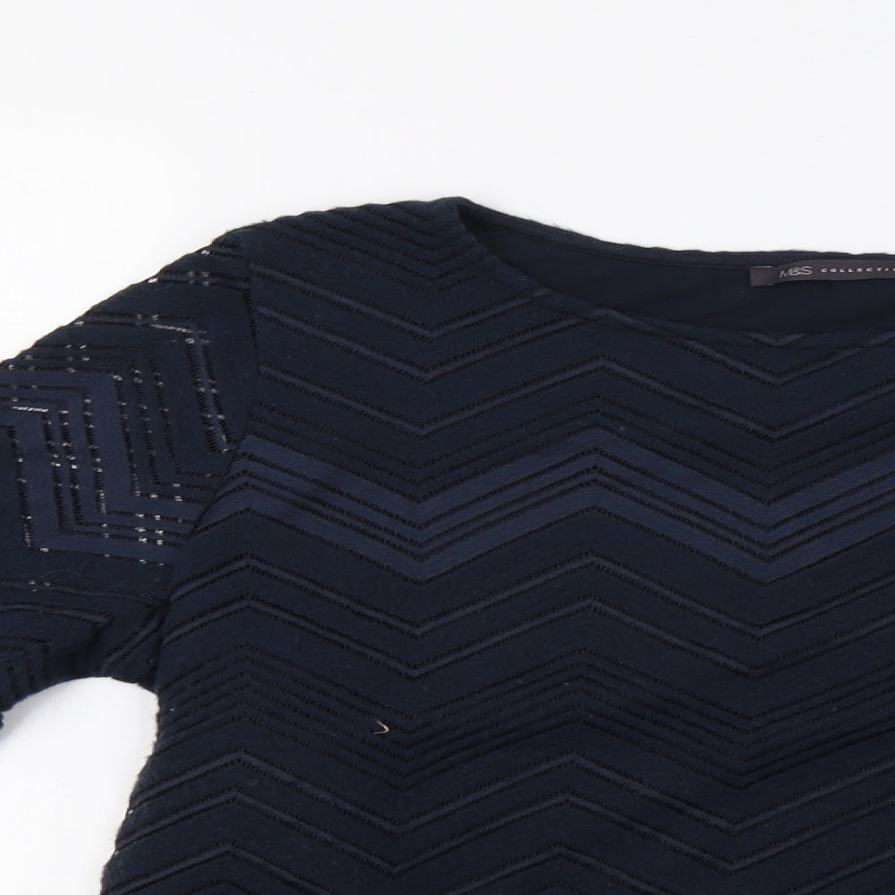 M&S Womens Blue   Pullover Jumper Size 14