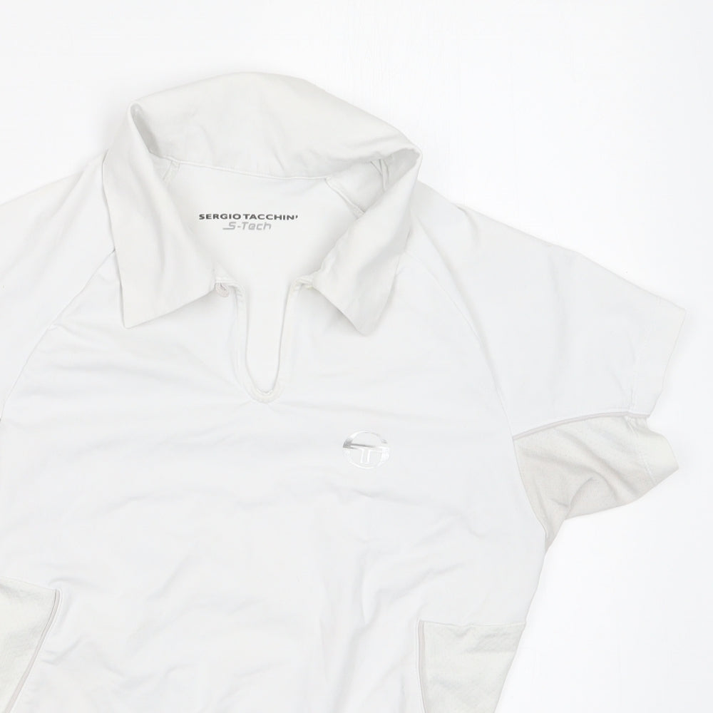 Sergio Tacchini Womens White   Basic T-Shirt Size S