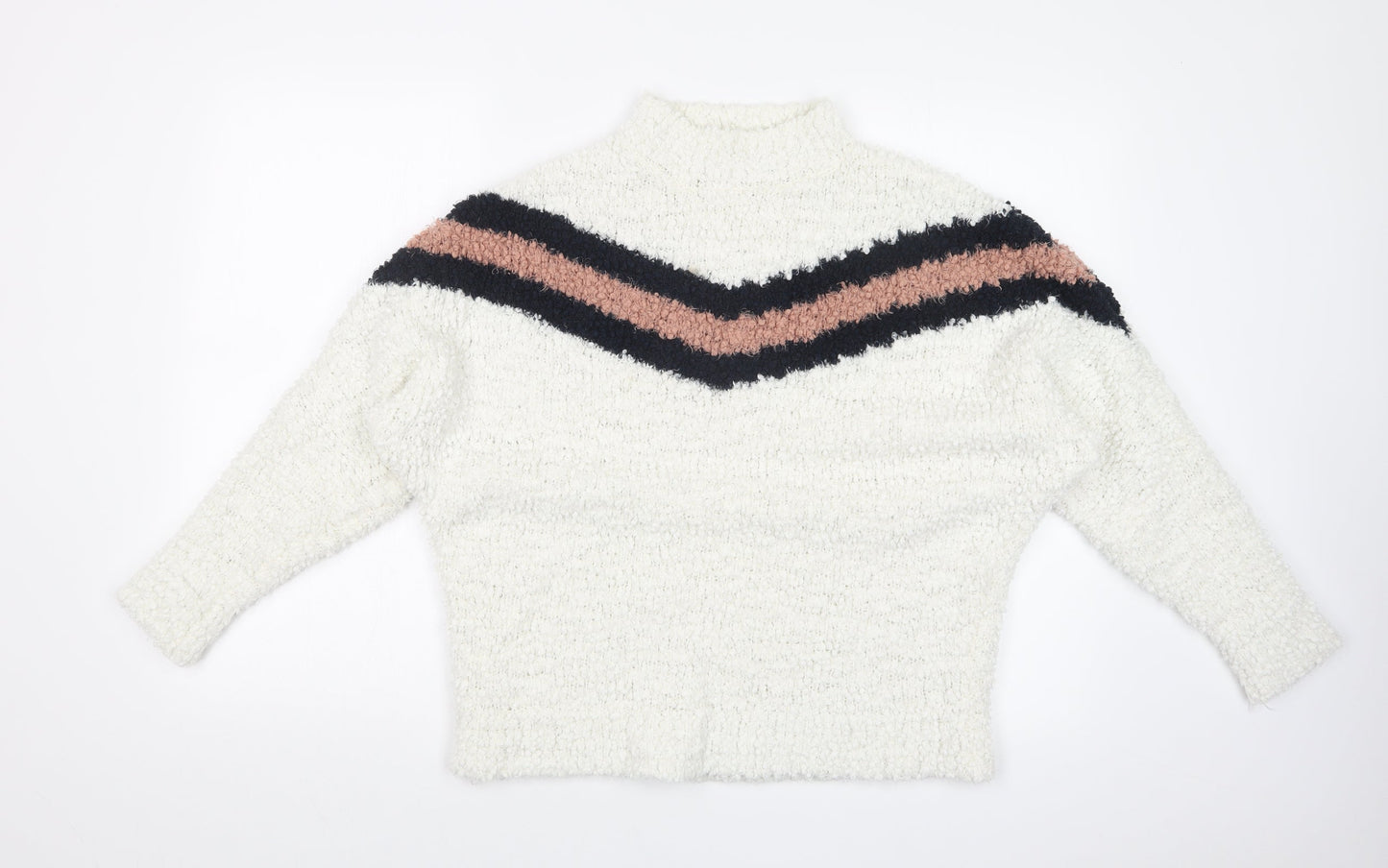 FASHION PRIVATE COMPANY Womens Multicoloured Striped  Pullover Jumper Size S