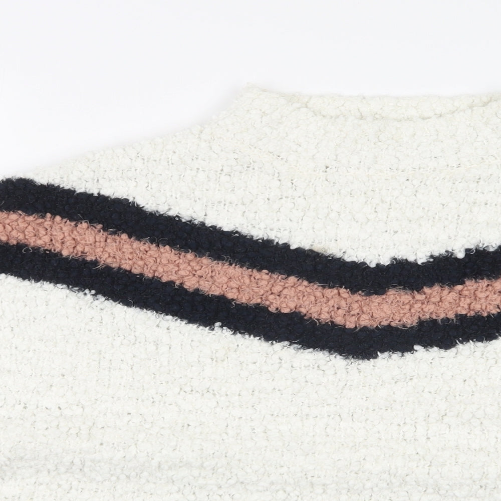 FASHION PRIVATE COMPANY Womens Multicoloured Striped  Pullover Jumper Size S