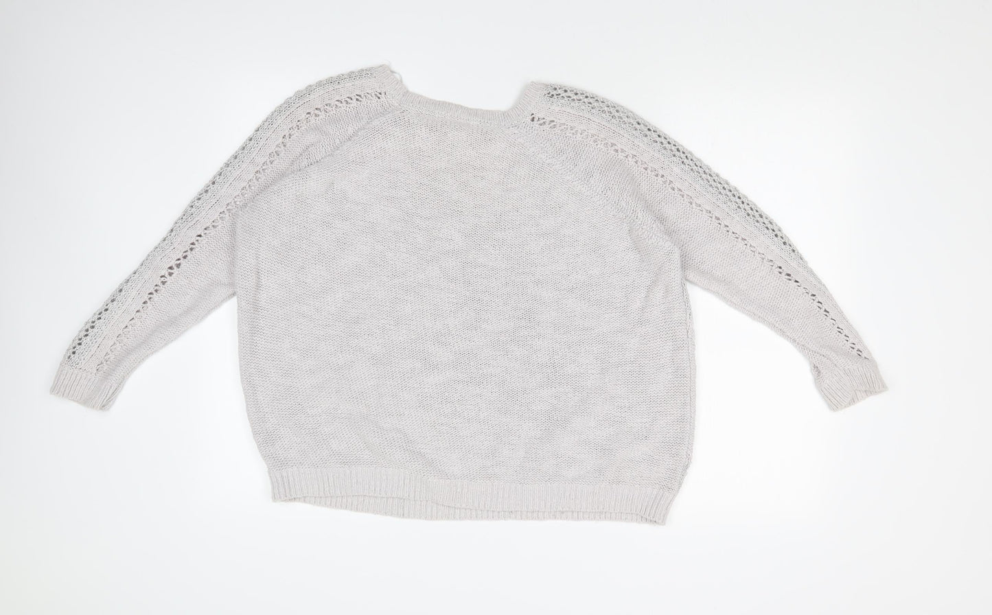 River Island Womens Grey Argyle/Diamond  Pullover Jumper Size 12