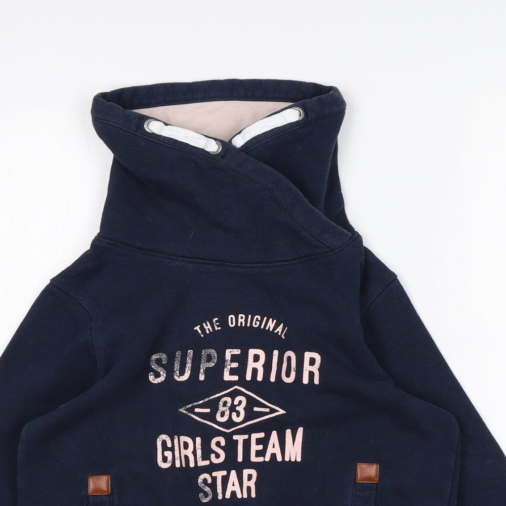 pepperts Girls Blue   Pullover Sweatshirt Size 9-10 Years