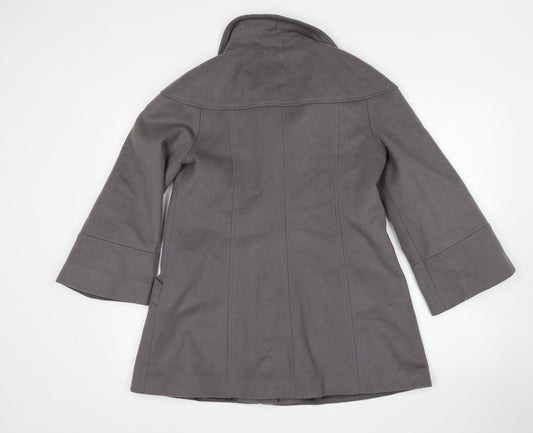 Lilya Womens Grey   Overcoat Coat Size 12