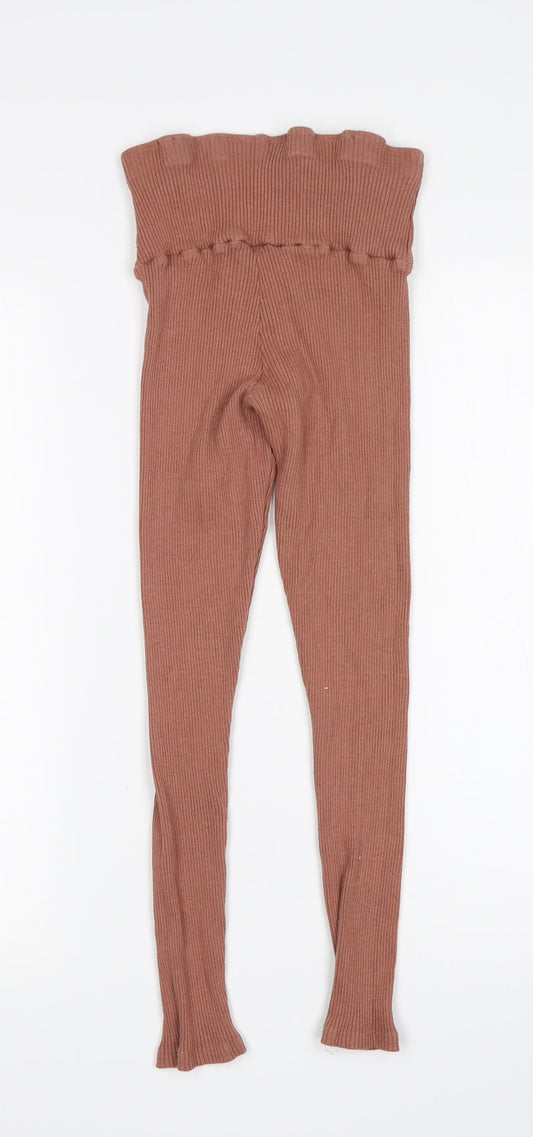 Boohoo Womens Pink   Capri Leggings Size 8 L23 in