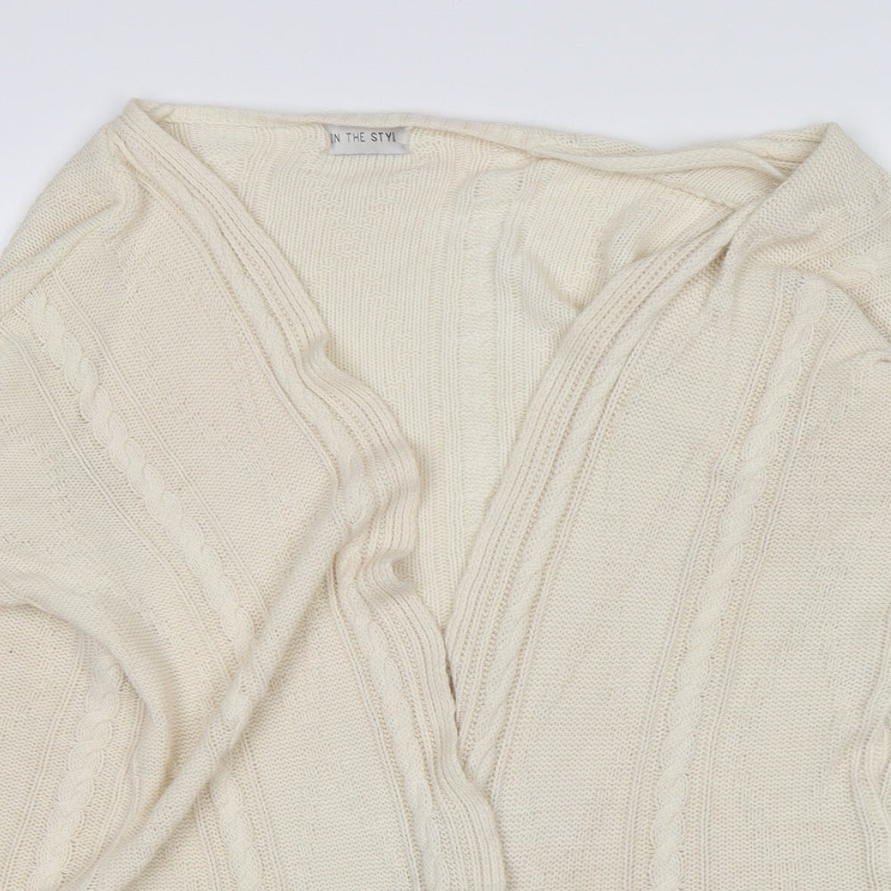 In the Style Womens Beige   Cardigan Jumper Size 8