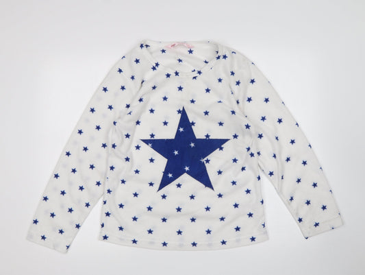 Selena Secrets Womens White Polka Dot  Top Pyjama Top Size 10