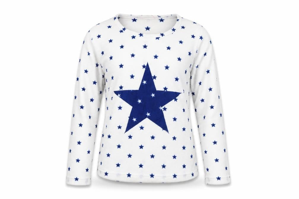 Selena Secrets Womens White Polka Dot  Top Pyjama Top Size 10