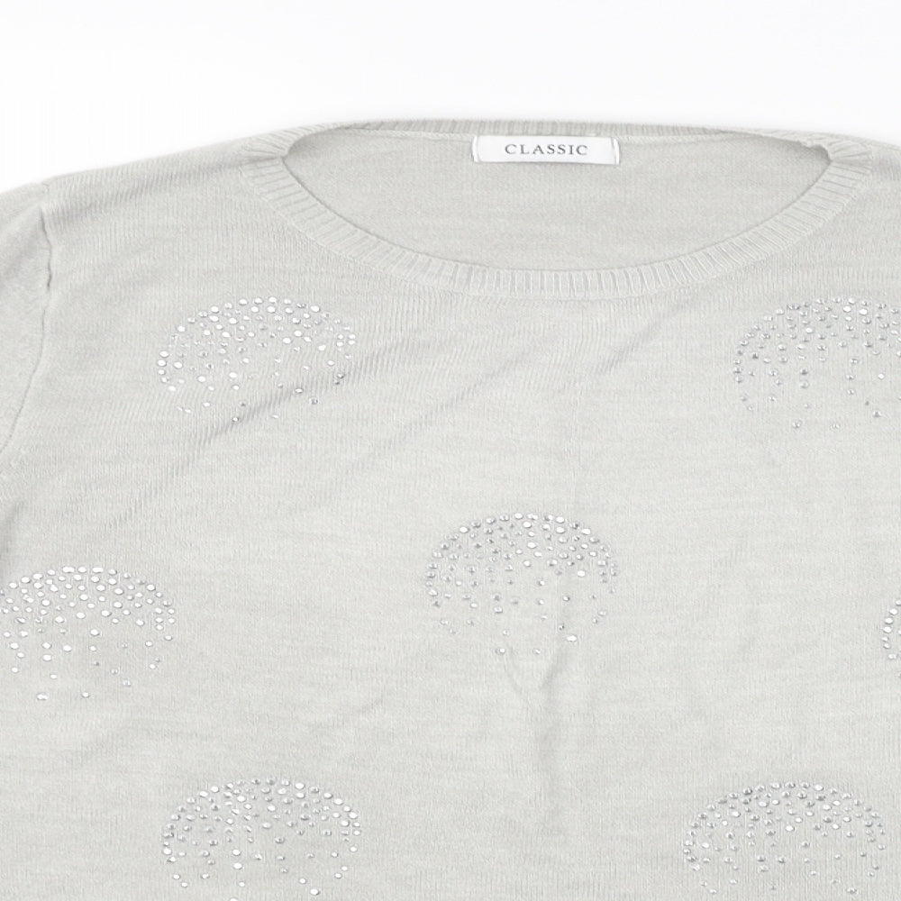 M&S Womens Grey   Pullover Jumper Size 10