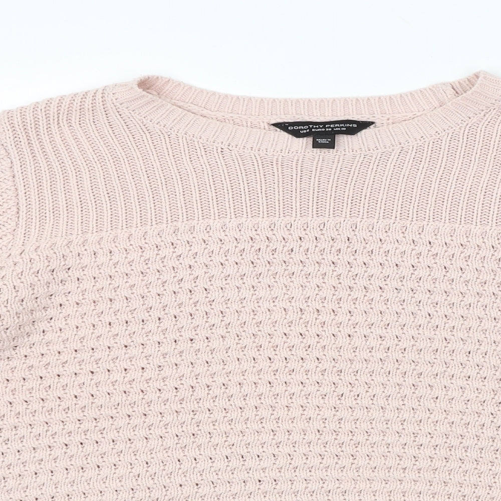 Dorothy Perkins Womens Pink   Pullover Jumper Size 10