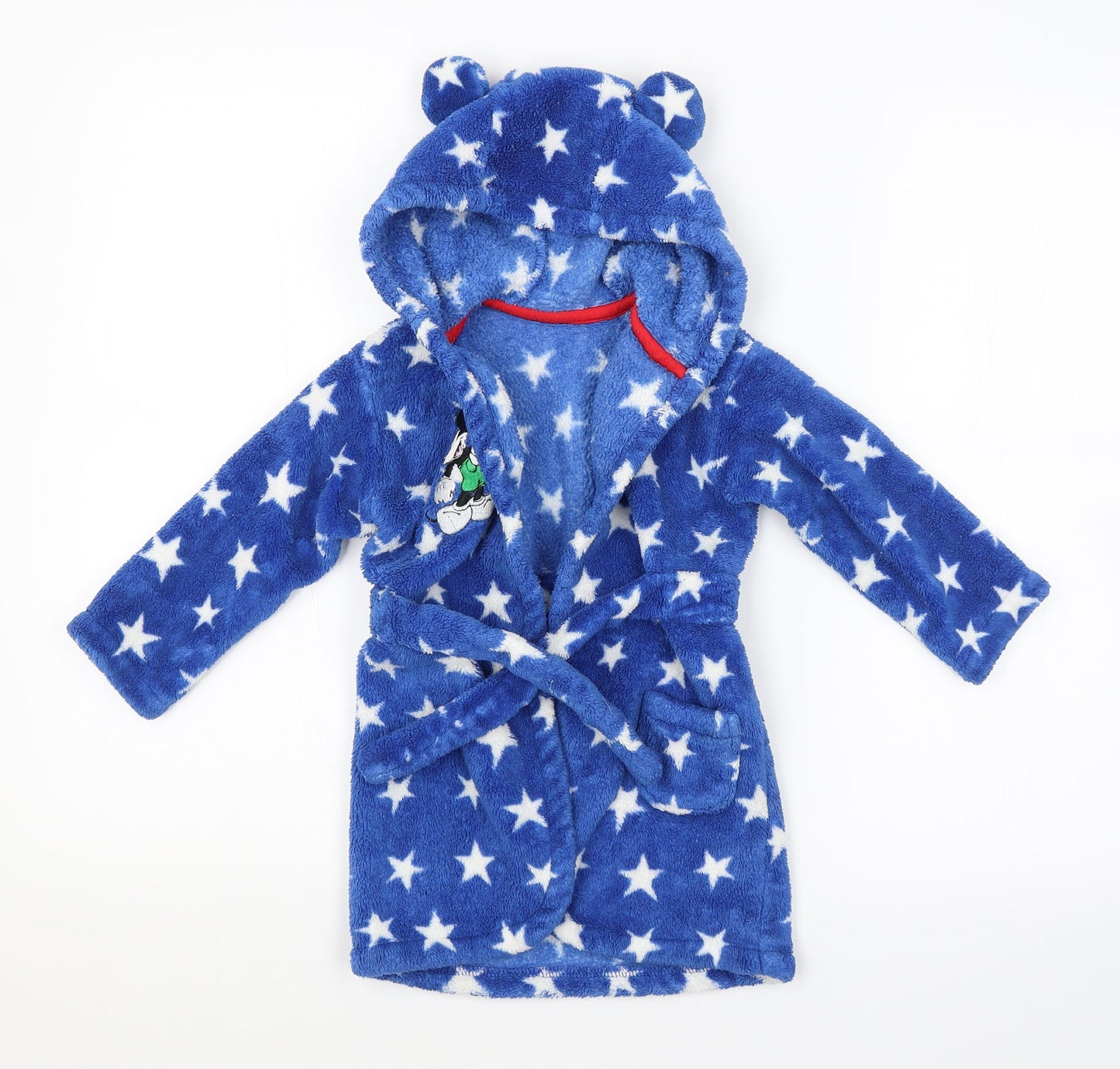 George Baby Blue Argyle/Diamond   Robe Size 12-18 Months  - MICKEY MOUSE