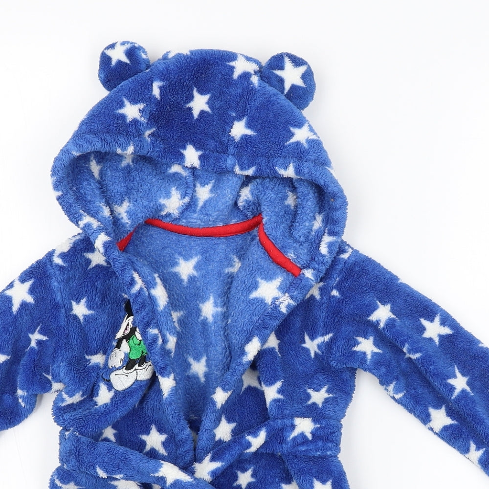 George Baby Blue Argyle/Diamond   Robe Size 12-18 Months  - MICKEY MOUSE