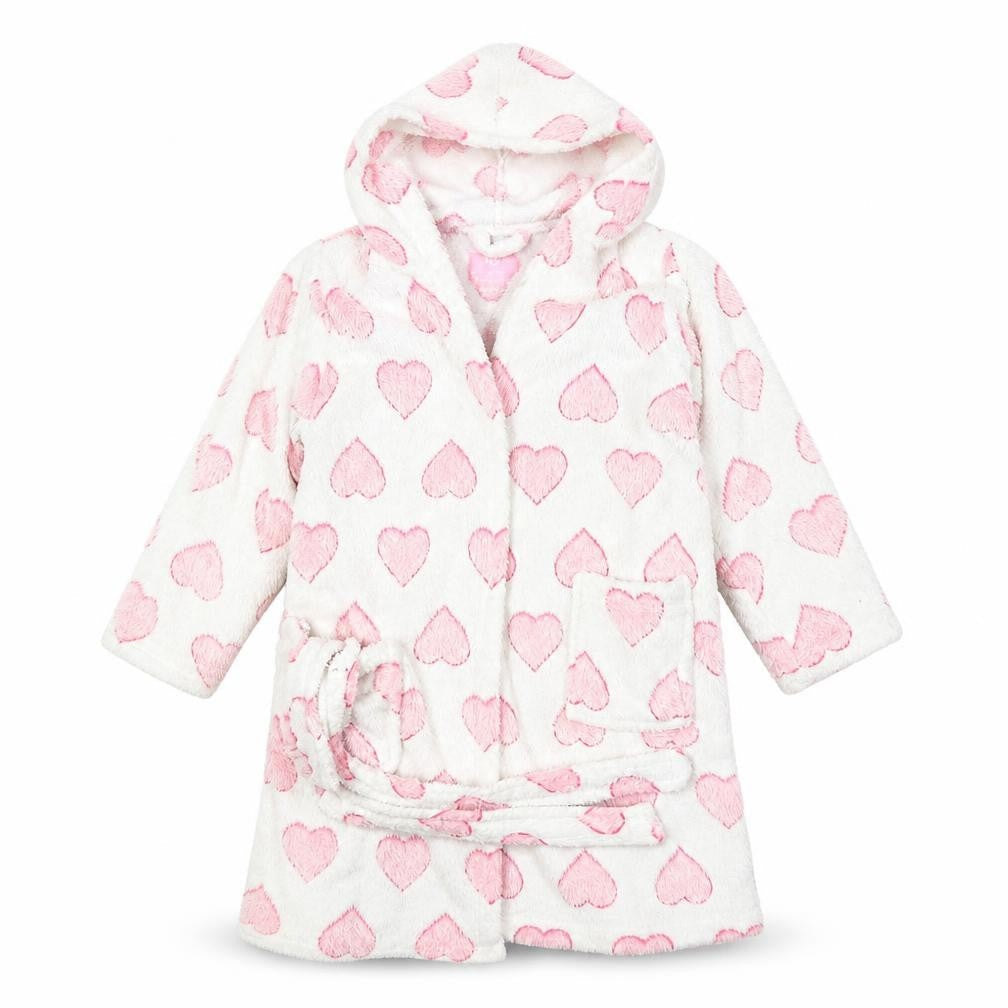 Young Dimension Girls White Geometric   Robe Size 7-8 Years