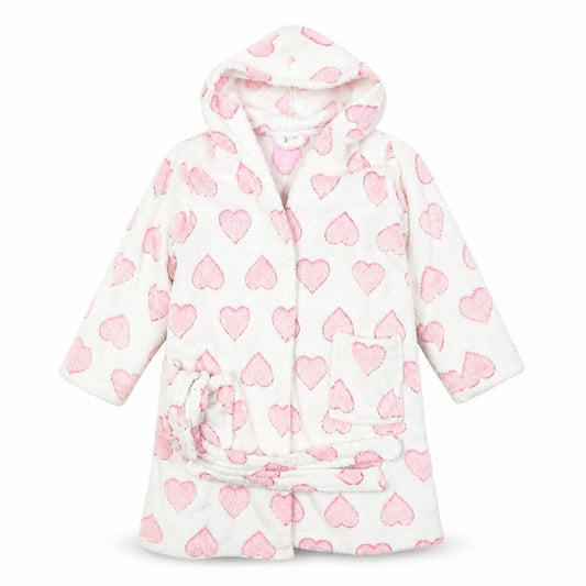 Young Dimension Girls White Geometric   Robe Size 7-8 Years