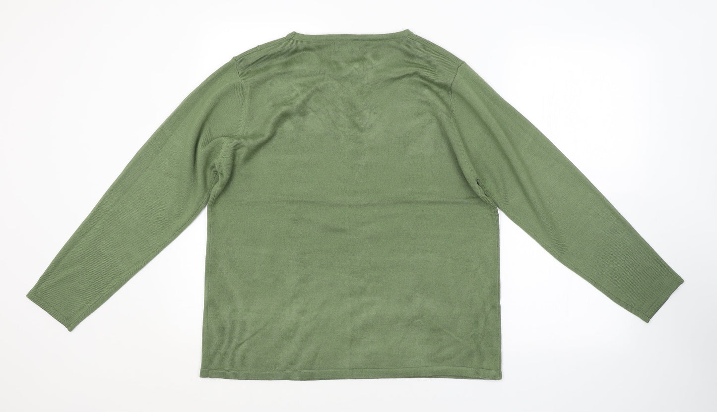 Fay Louise Womens Green   Pullover Jumper