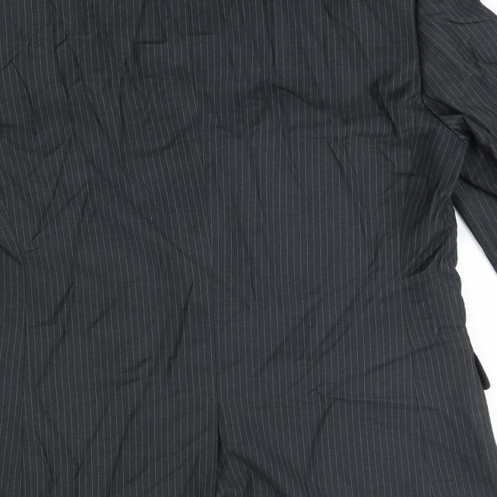 Burton Mens Grey Striped  Jacket Blazer