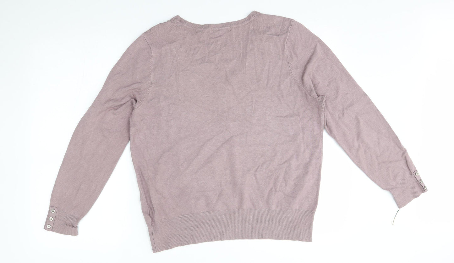 M&S Womens Beige   Pullover Jumper Size 18