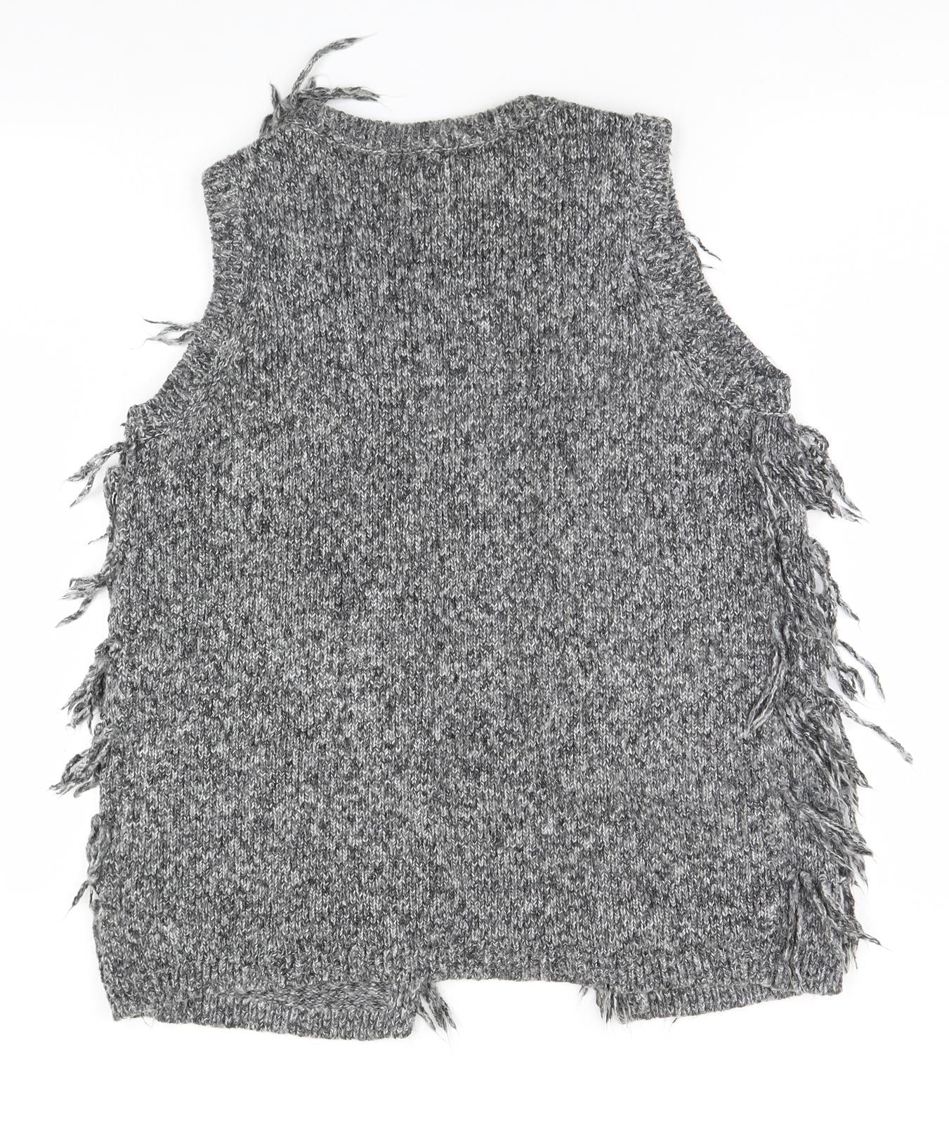 H&M Womens Grey   Vest Jumper Size 6