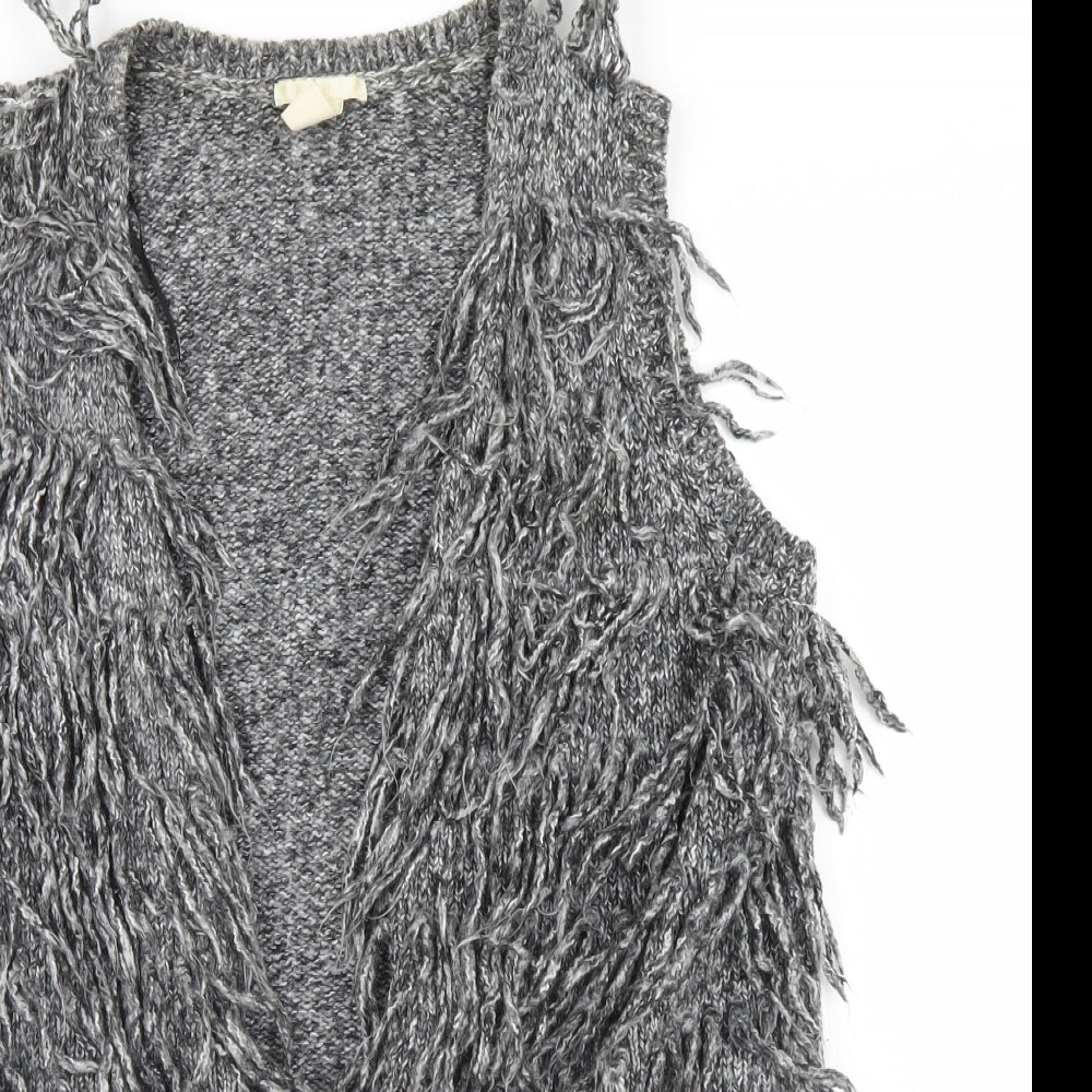 H&M Womens Grey   Vest Jumper Size 6
