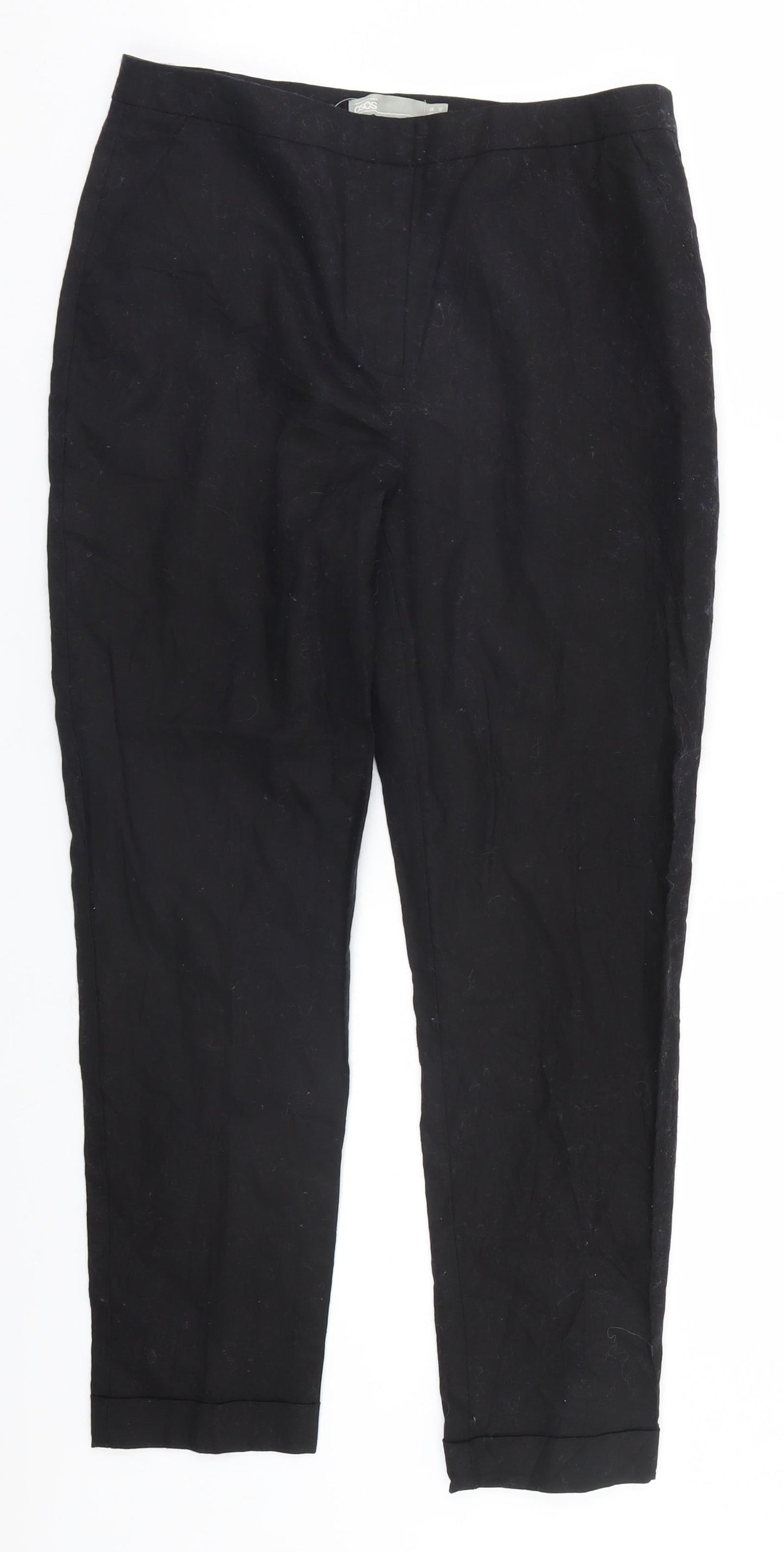 ASOS Womens Black   Trousers  Size 10 L26 in