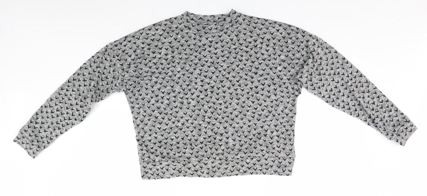 NEXT Womens Grey Geometric  Pullover Jumper Size 12