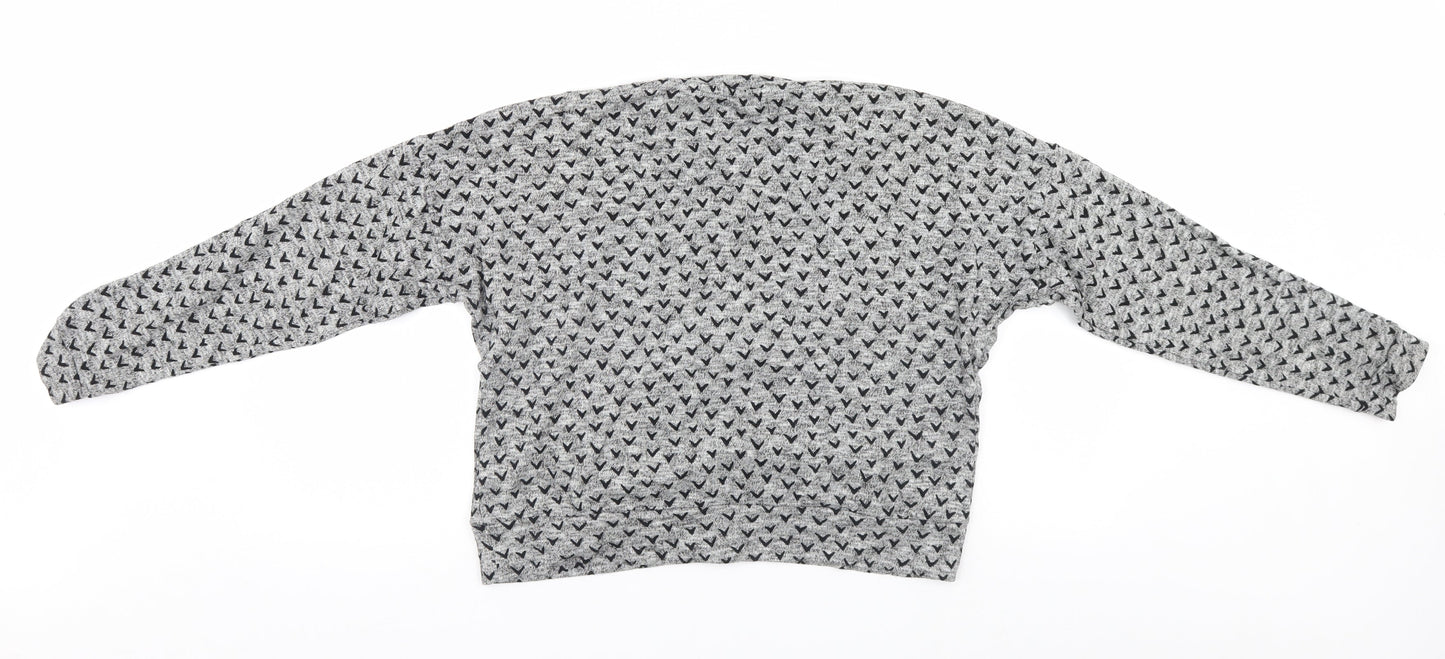 NEXT Womens Grey Geometric  Pullover Jumper Size 12