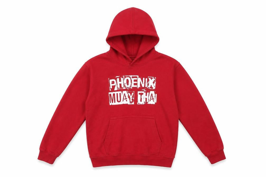 PHOENIX MUAY THAI Boys Red   Pullover Hoodie Size 9-10 Years