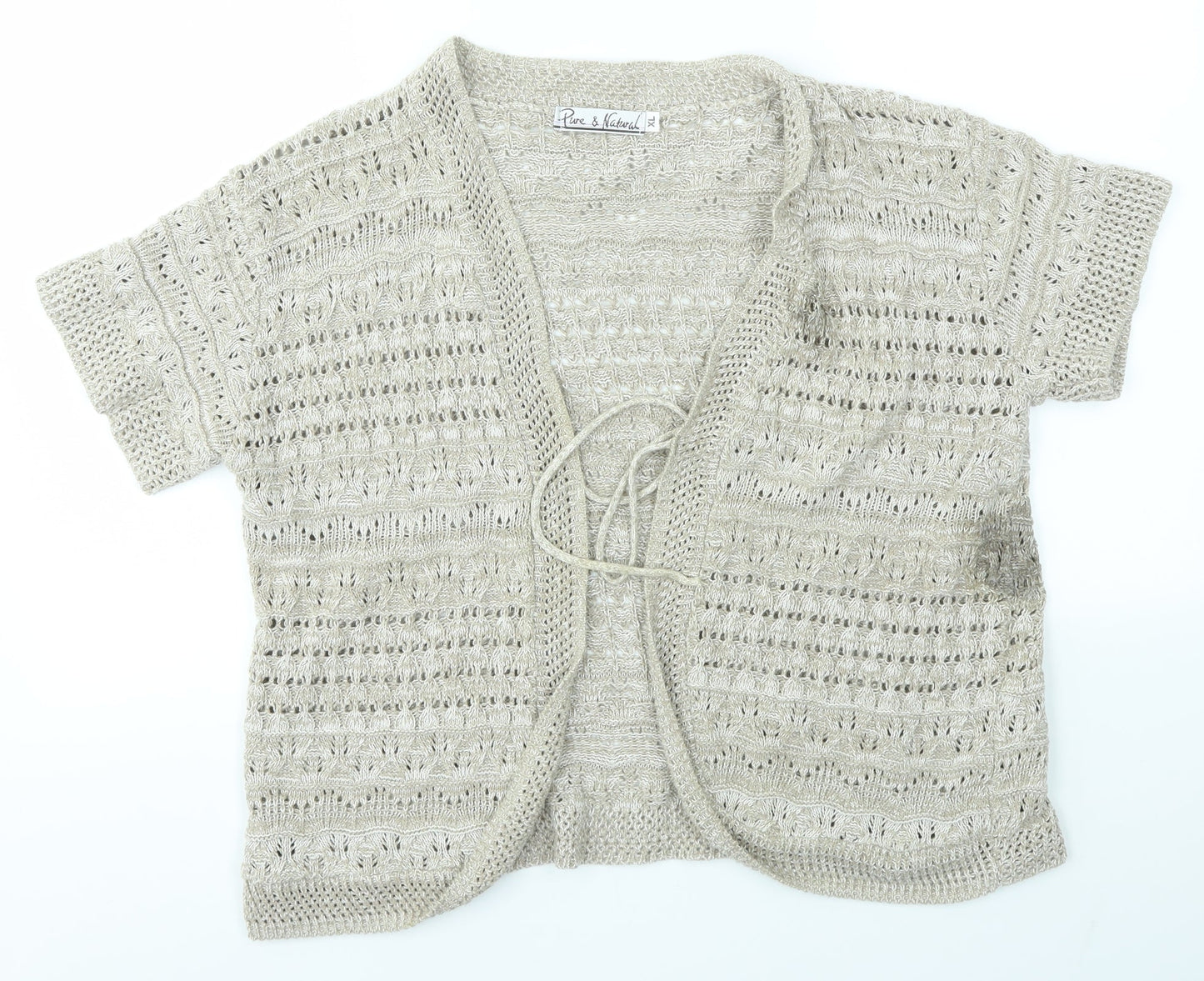 PURE & NATURAL Womens Brown   Cardigan Jumper Size XL