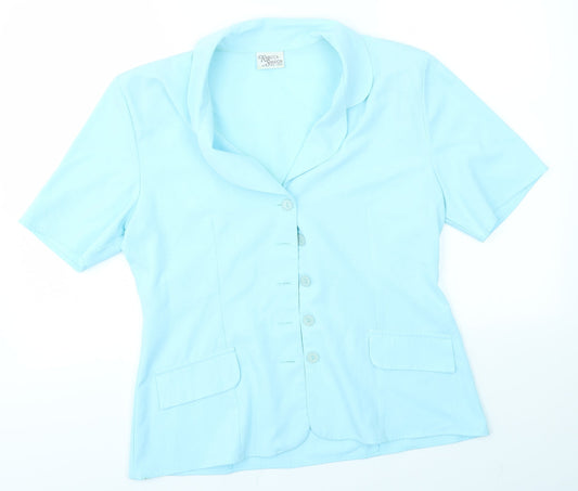 Rebecca Sheldon Womens Blue   Basic Blouse Size 14