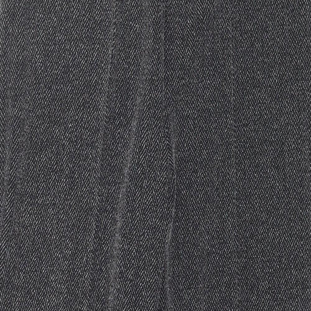 Preworn Womens Black Herringbone  Trousers  Size 14 L28 in