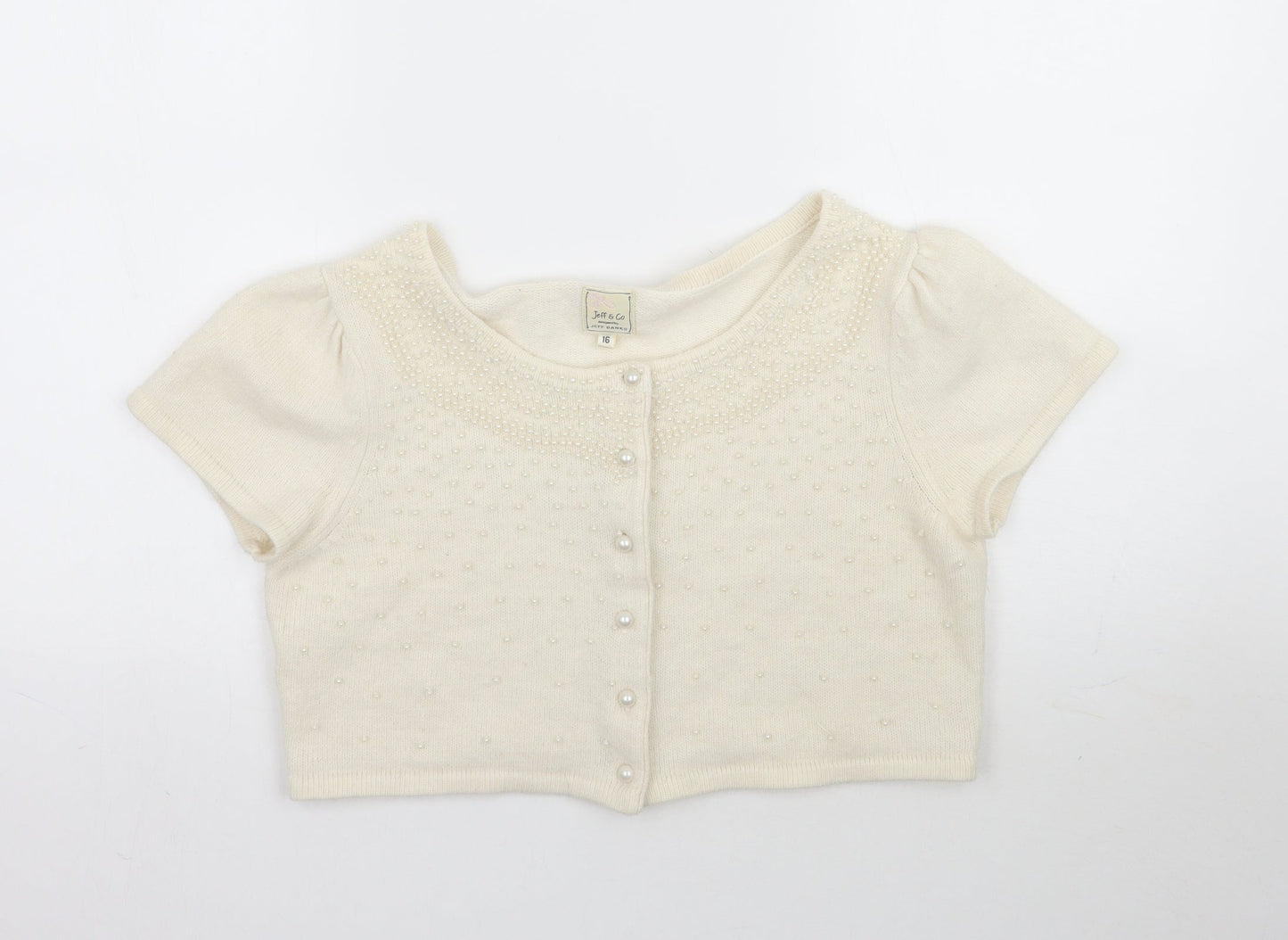 Matalan Womens Ivory  Knit Cardigan Jumper Size 16