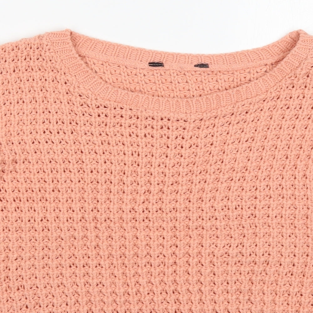 Miss Selfridge Womens Pink  Knit Pullover Jumper Size 14