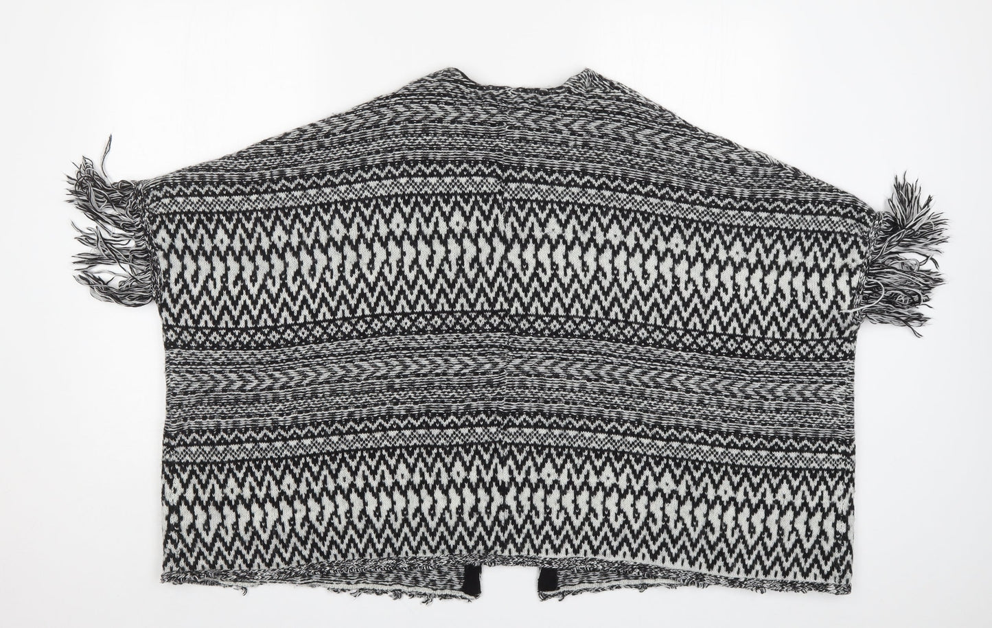 Dorothy Perkins Womens Black Geometric Knit Cardigan Jumper Size S