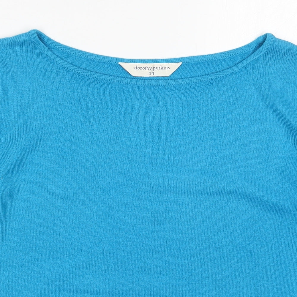 Dorothy Perkins Womens Blue  Knit Pullover Jumper Size 14