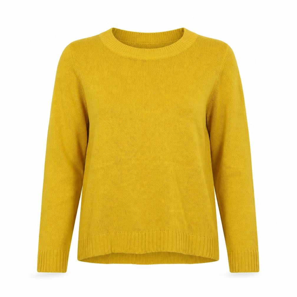 H&M Womens Yellow  Knit Pullover Jumper Size S